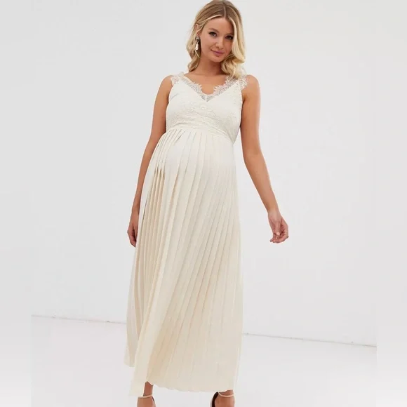 white christmas dresses Frenulum Knotting A-line Maternity Dress main image 1